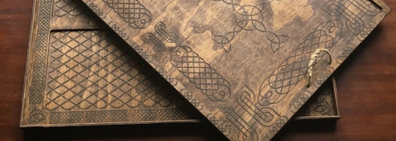 Board and storage tray overhead